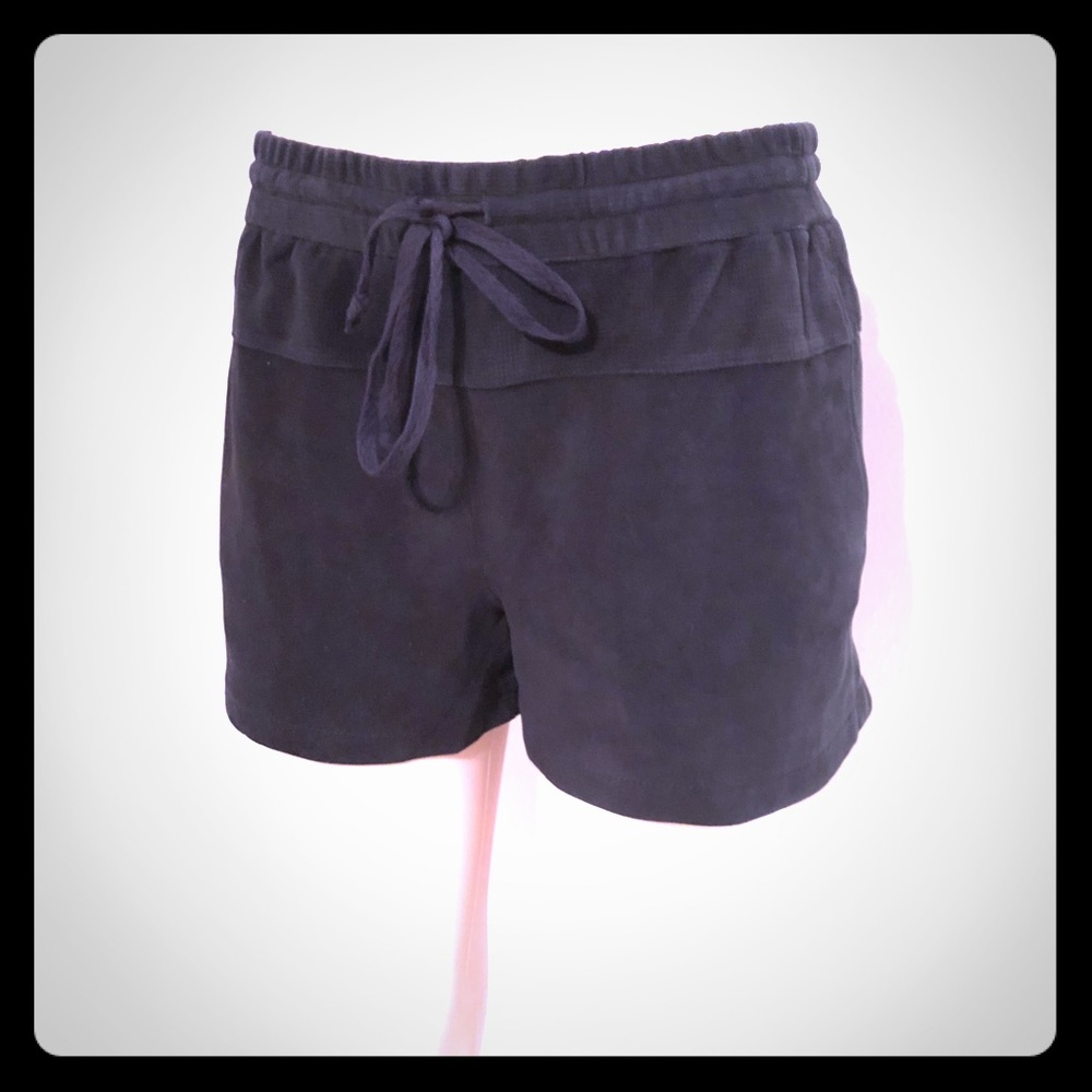 Lou & Grey Black Suede Shorts NWT